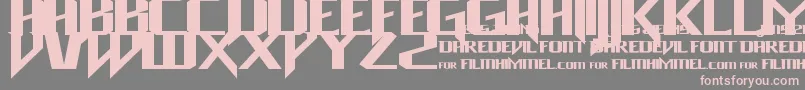 Daredevil Font – Pink Fonts on Gray Background