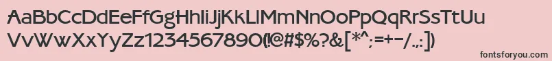 Ambassador Font – Black Fonts on Pink Background