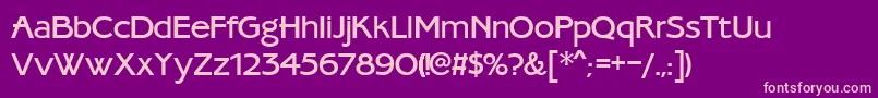 Ambassador Font – Pink Fonts on Purple Background