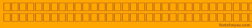 SildoulosipaRegular-Schriftart – Braune Schriften auf orangefarbenem Hintergrund