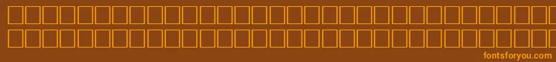 SildoulosipaRegular-Schriftart – Orangefarbene Schriften auf braunem Hintergrund