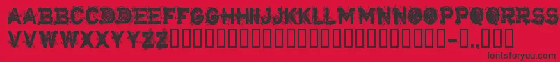 CfarmageddonRegular Font – Black Fonts on Red Background