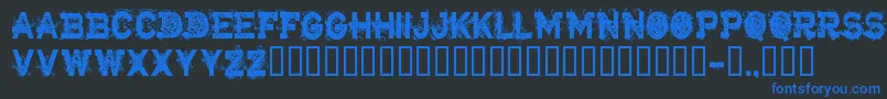 CfarmageddonRegular Font – Blue Fonts on Black Background