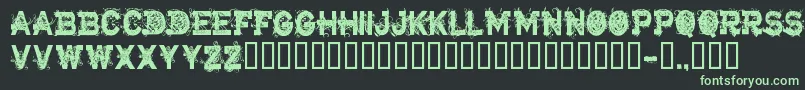 CfarmageddonRegular Font – Green Fonts on Black Background
