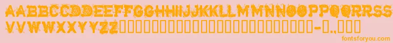 CfarmageddonRegular Font – Orange Fonts on Pink Background