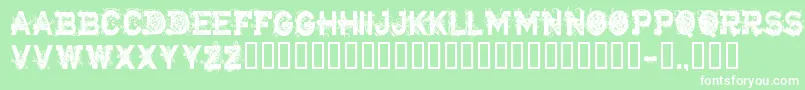CfarmageddonRegular Font – White Fonts on Green Background