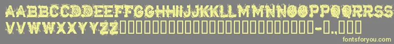 CfarmageddonRegular Font – Yellow Fonts on Gray Background