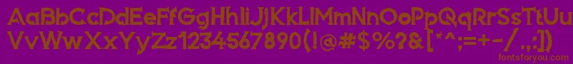 Armed Font – Brown Fonts on Purple Background