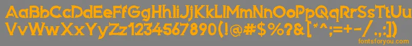 Armed Font – Orange Fonts on Gray Background