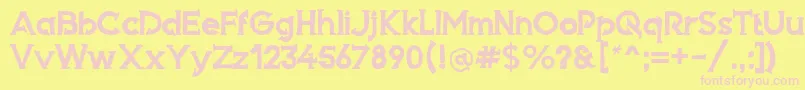 Armed Font – Pink Fonts on Yellow Background