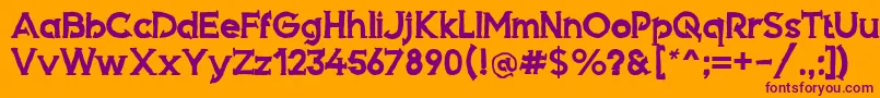 Armed Font – Purple Fonts on Orange Background