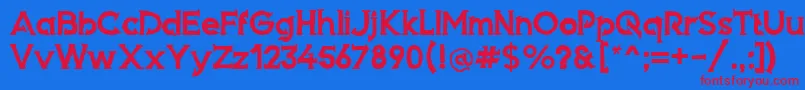 Armed-fontti – punaiset fontit sinisellä taustalla