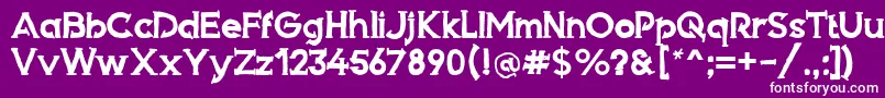 フォントArmed – 紫の背景に白い文字