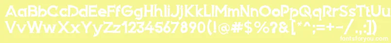 フォントArmed – 黄色い背景に白い文字