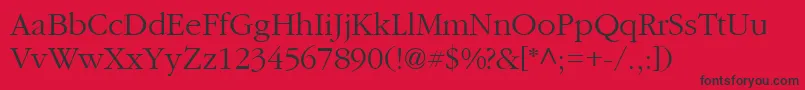 IgaramondRegular Font – Black Fonts on Red Background