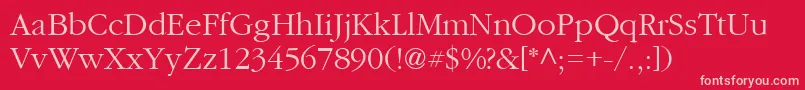 IgaramondRegular-Schriftart – Rosa Schriften auf rotem Hintergrund