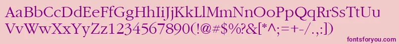 IgaramondRegular Font – Purple Fonts on Pink Background