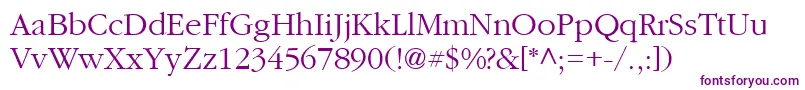 IgaramondRegular Font – Purple Fonts on White Background