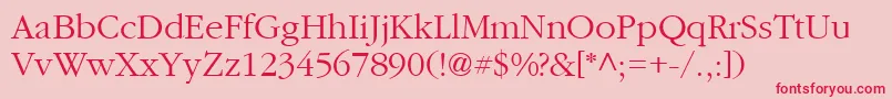 IgaramondRegular Font – Red Fonts on Pink Background