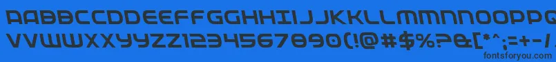 Fedserviceleft Font – Black Fonts on Blue Background