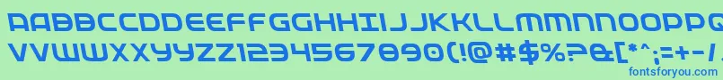 Fedserviceleft Font – Blue Fonts on Green Background