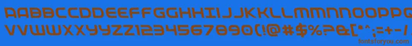 Fedserviceleft Font – Brown Fonts on Blue Background