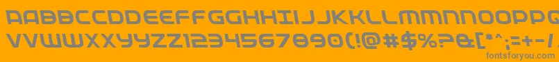 Fedserviceleft-Schriftart – Graue Schriften auf orangefarbenem Hintergrund