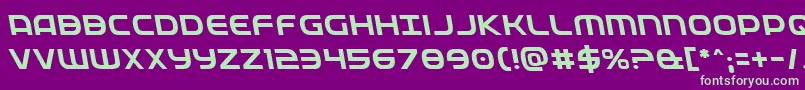 Fedserviceleft Font – Green Fonts on Purple Background