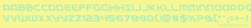 Fedserviceleft Font – Green Fonts on Yellow Background