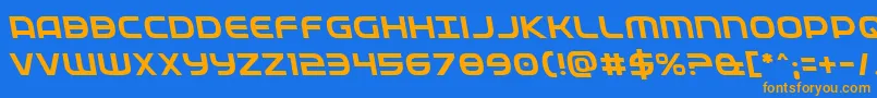 Fedserviceleft Font – Orange Fonts on Blue Background