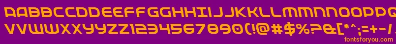 Fedserviceleft Font – Orange Fonts on Purple Background