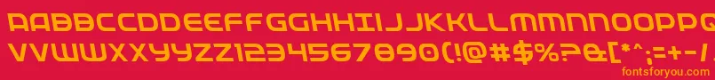 Fedserviceleft Font – Orange Fonts on Red Background