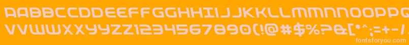 Fedserviceleft Font – Pink Fonts on Orange Background