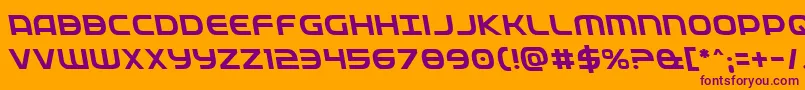 Fedserviceleft Font – Purple Fonts on Orange Background