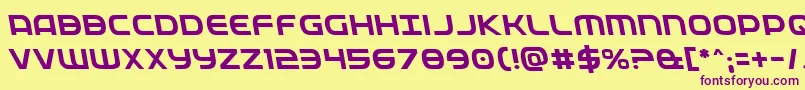 Fedserviceleft Font – Purple Fonts on Yellow Background