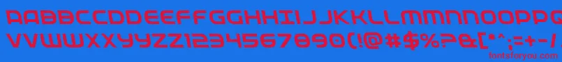 Fedserviceleft Font – Red Fonts on Blue Background