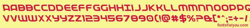 Fedserviceleft Font – Red Fonts on Yellow Background