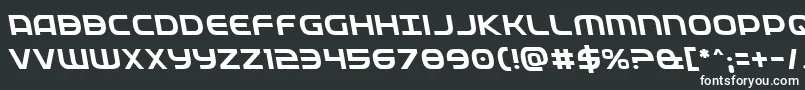 フォントFedserviceleft – 黒い背景に白い文字