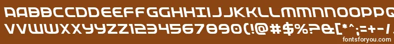 フォントFedserviceleft – 茶色の背景に白い文字