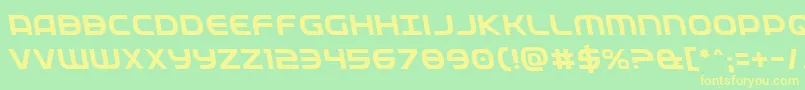 Fedserviceleft Font – Yellow Fonts on Green Background