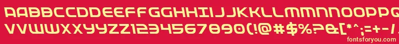 Fedserviceleft Font – Yellow Fonts on Red Background