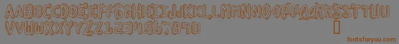 fuente DymoGrungeBubbleExtras – Fuentes Marrones Sobre Fondo Gris