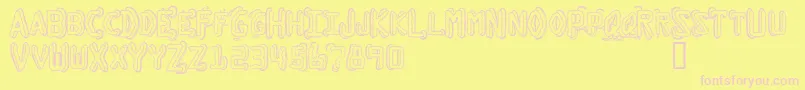 Подробнее о шрифте DymoGrungeBubbleExtras Шрифт DymoGrungeBubbleExtras – розовые шрифты на жёлтом фоне
