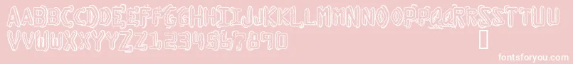 Police DymoGrungeBubbleExtras – polices blanches sur fond rose