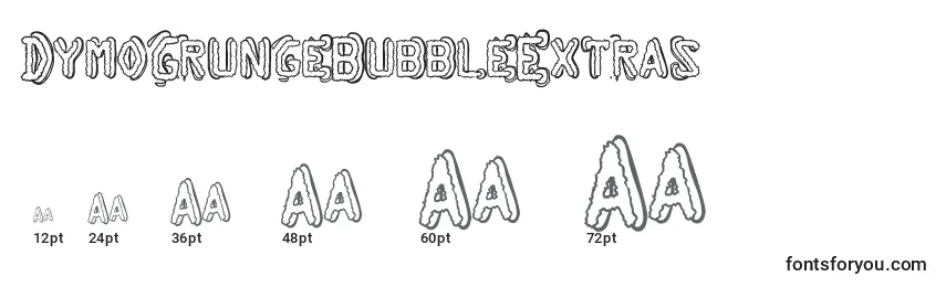DymoGrungeBubbleExtras Font Sizes