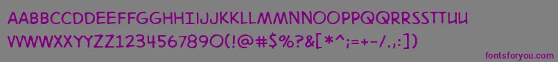 Шрифт Digitalstrip2.0Bb – фиолетовые шрифты на сером фоне