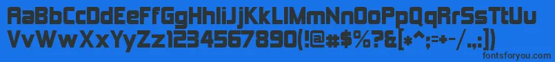Kimberley-fontti – mustat fontit sinisellä taustalla