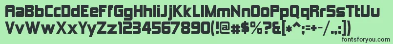 Шрифт Kimberley – чёрные шрифты на зелёном фоне