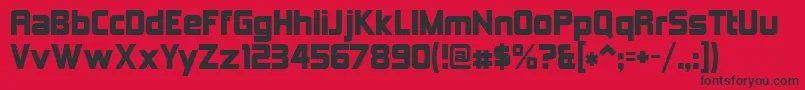 Kimberley Font – Black Fonts on Red Background