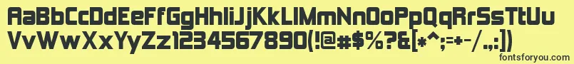 Kimberley Font – Black Fonts on Yellow Background